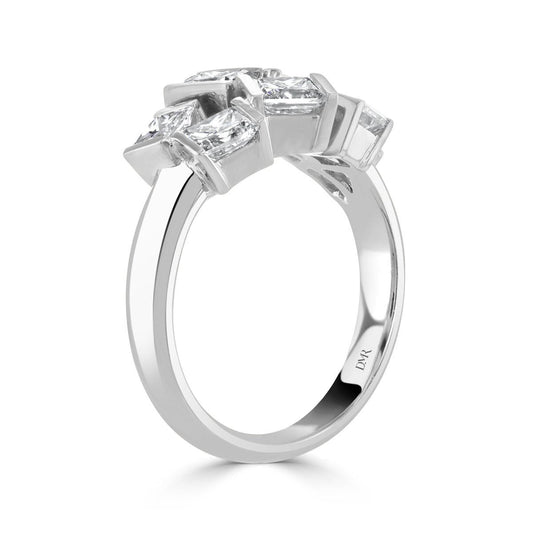 Hopscotch White Gold Diamond Ring