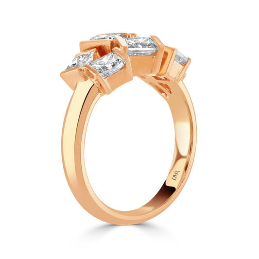 Hopscotch Rose Gold Diamond Ring