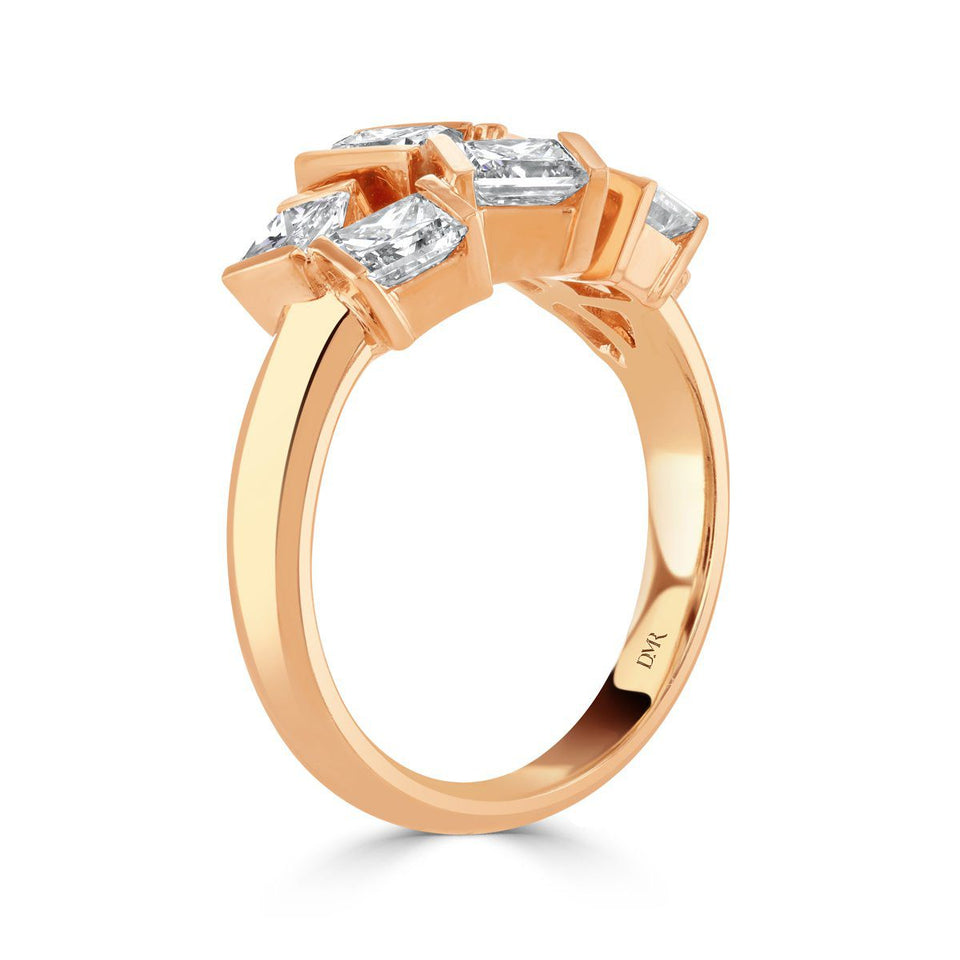 Hopscotch Rose Gold Diamond Ring at David M Robinson