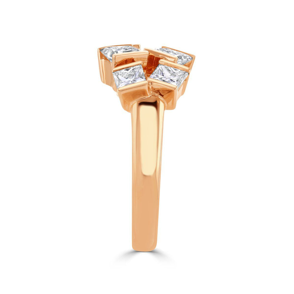 Hopscotch Rose Gold Diamond Ring at David M Robinson