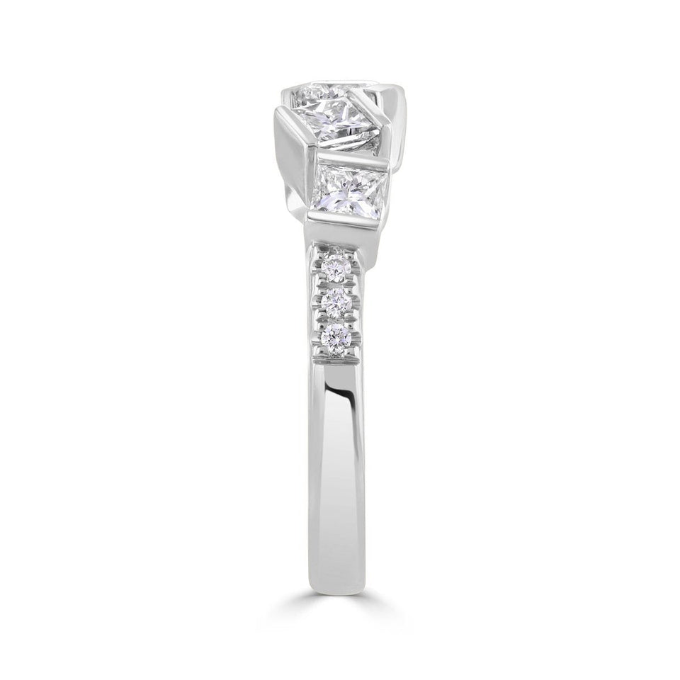 Hopscotch Platinum Diamond Ring