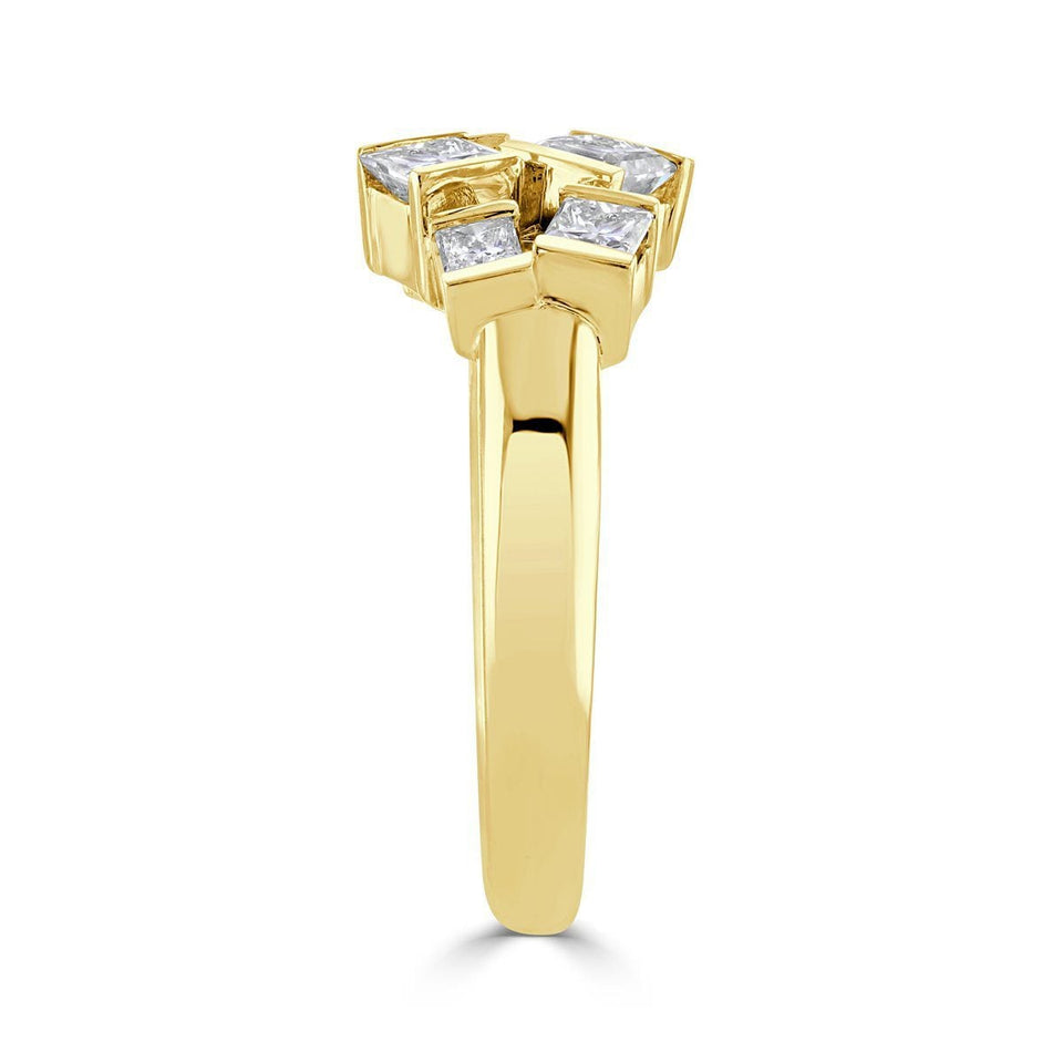 Hopscotch Yellow Gold Diamond Ring