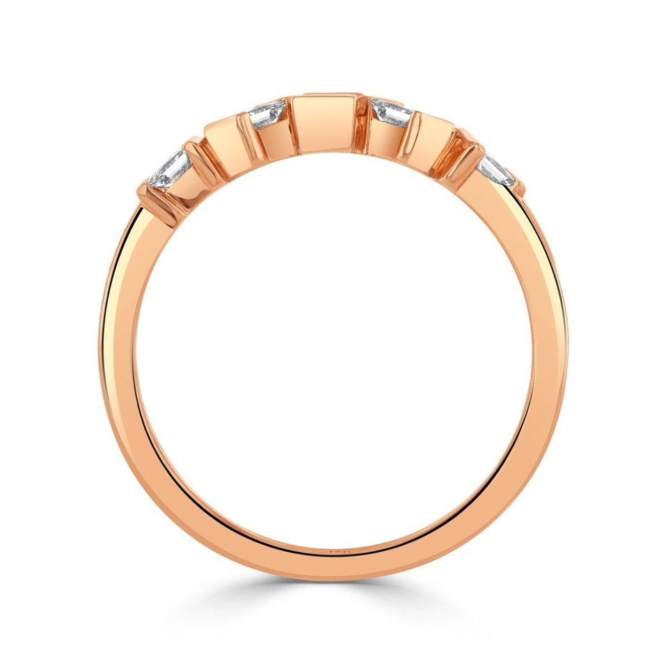 Hopscotch Rose Gold Diamond Stacking Ring