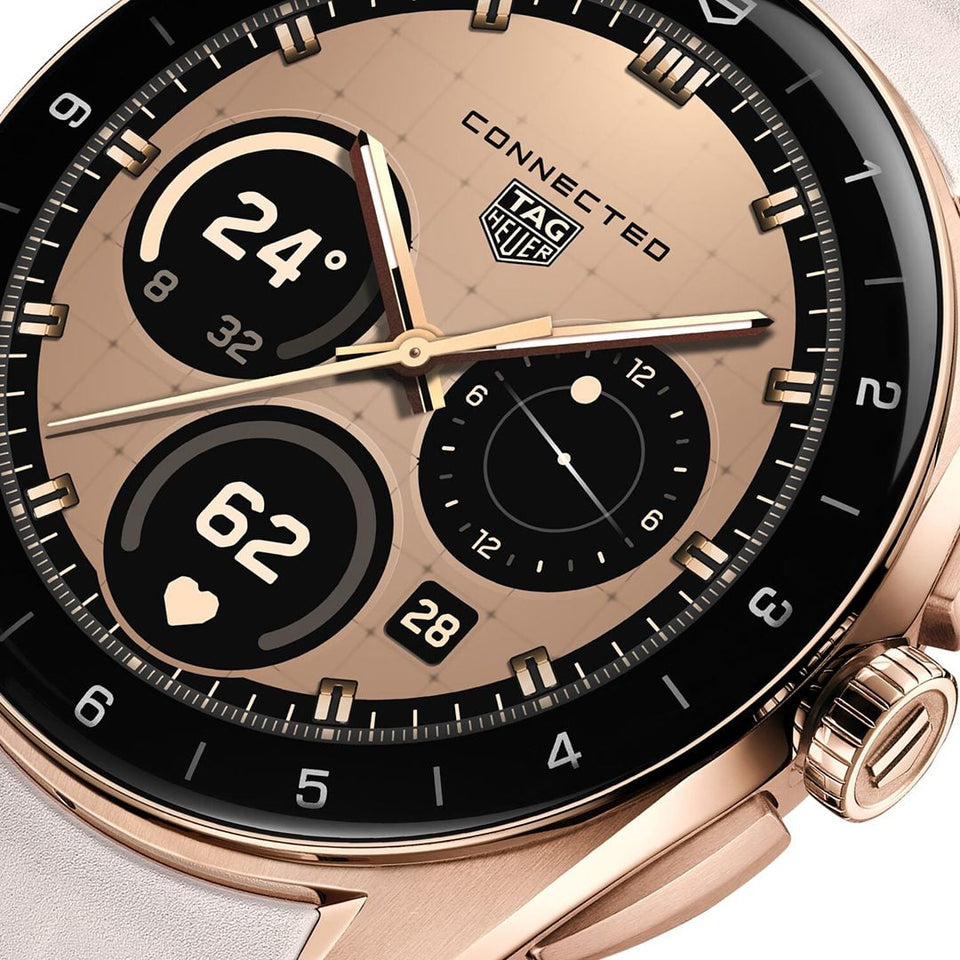 TAG Heuer Connected Calibre E5 40mm Golden Bright Edition Watch at David M Robinson