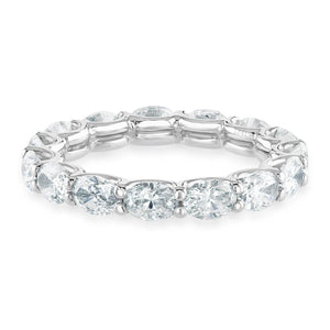 Oval Cut Platinum Diamond Full Eternity Ring