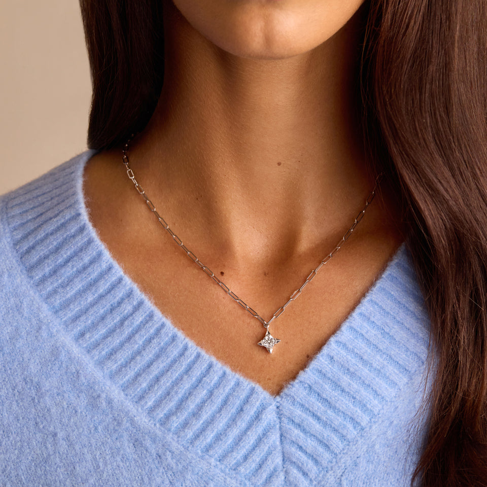 David M Robinson True North 18ct White Gold Diamond Pendant