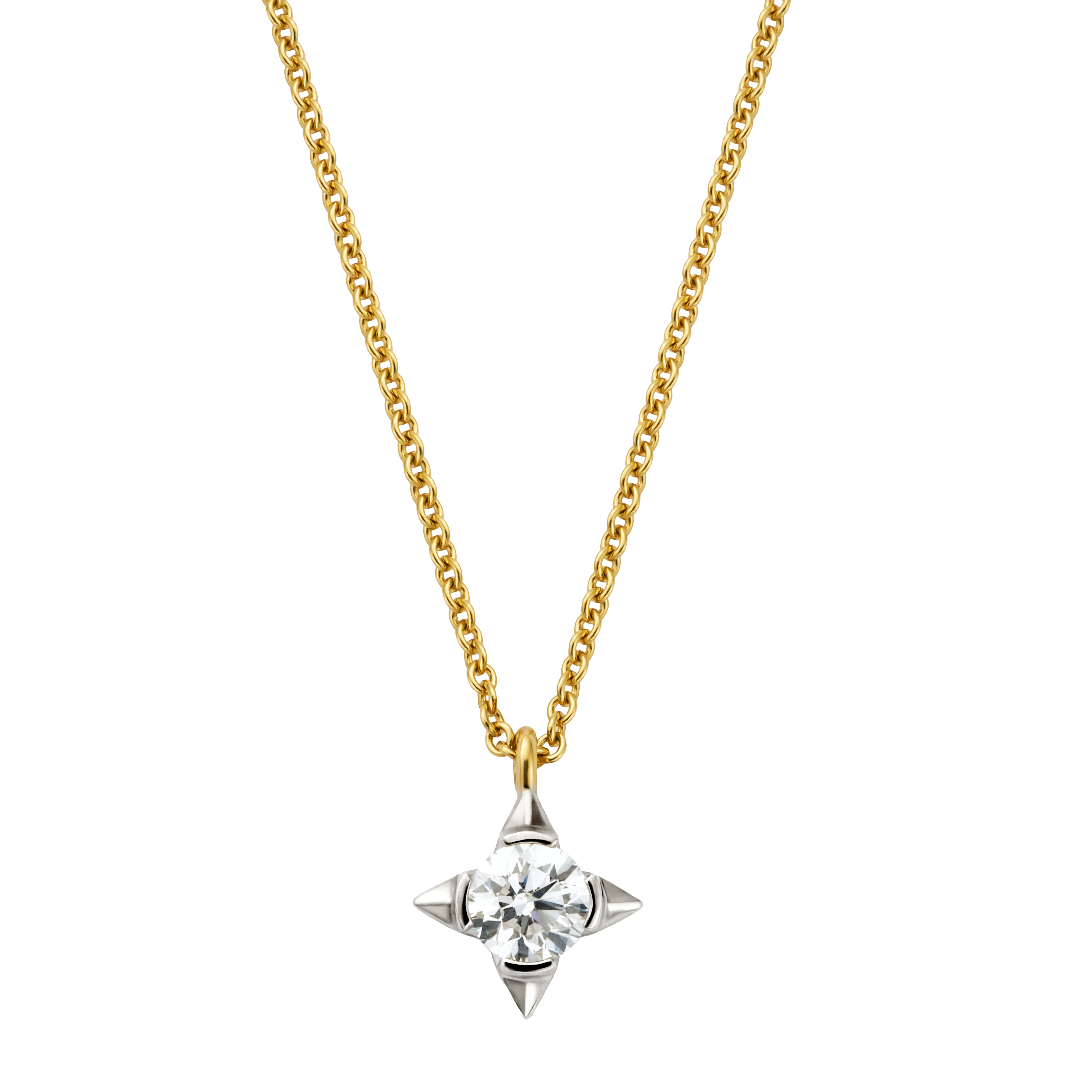 True North 18ct Yellow Gold Diamond Pendant