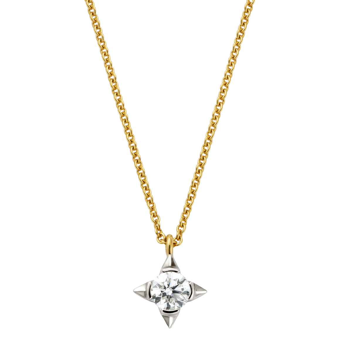True North 18ct Yellow Gold Diamond Pendant