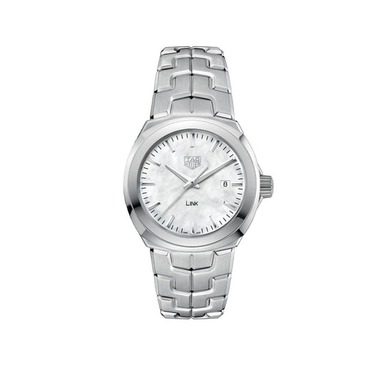 TAG Heuer Link 32mm Mother Of Pearl Quartz Watch at David M Robinson