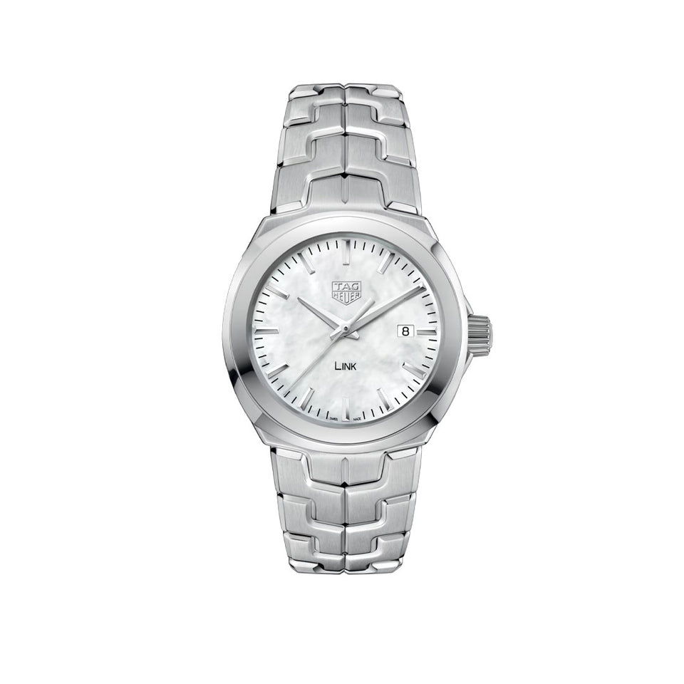 TAG Heuer Link 32mm Mother Of Pearl Quartz Watch at David M Robinson
