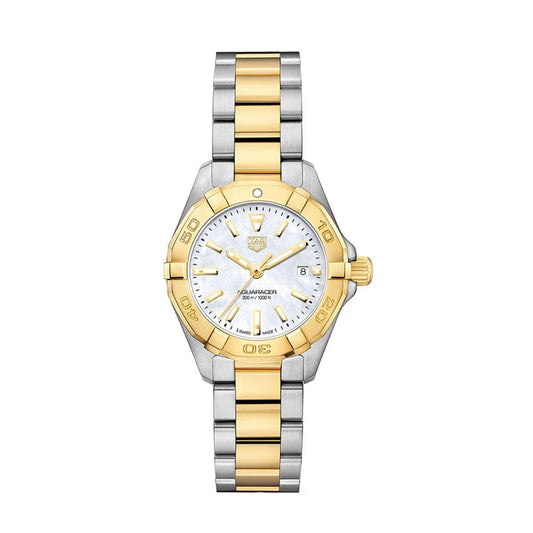 TAG Heuer Aquaracer 27mm 18ct Gold & Steel Quartz Watch at David M Robinson