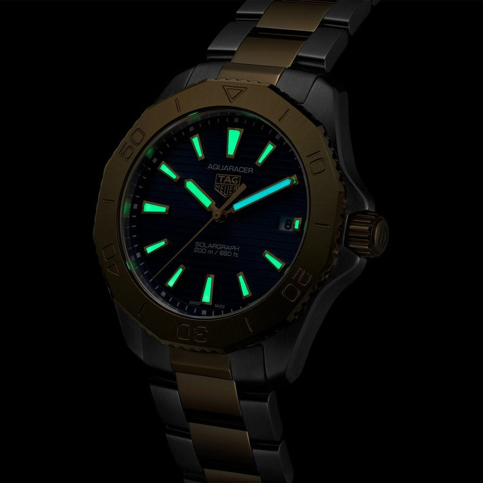 TAG Heuer Aquaracer Professional 200 Solargraph 40mm Watch at David M Robinson