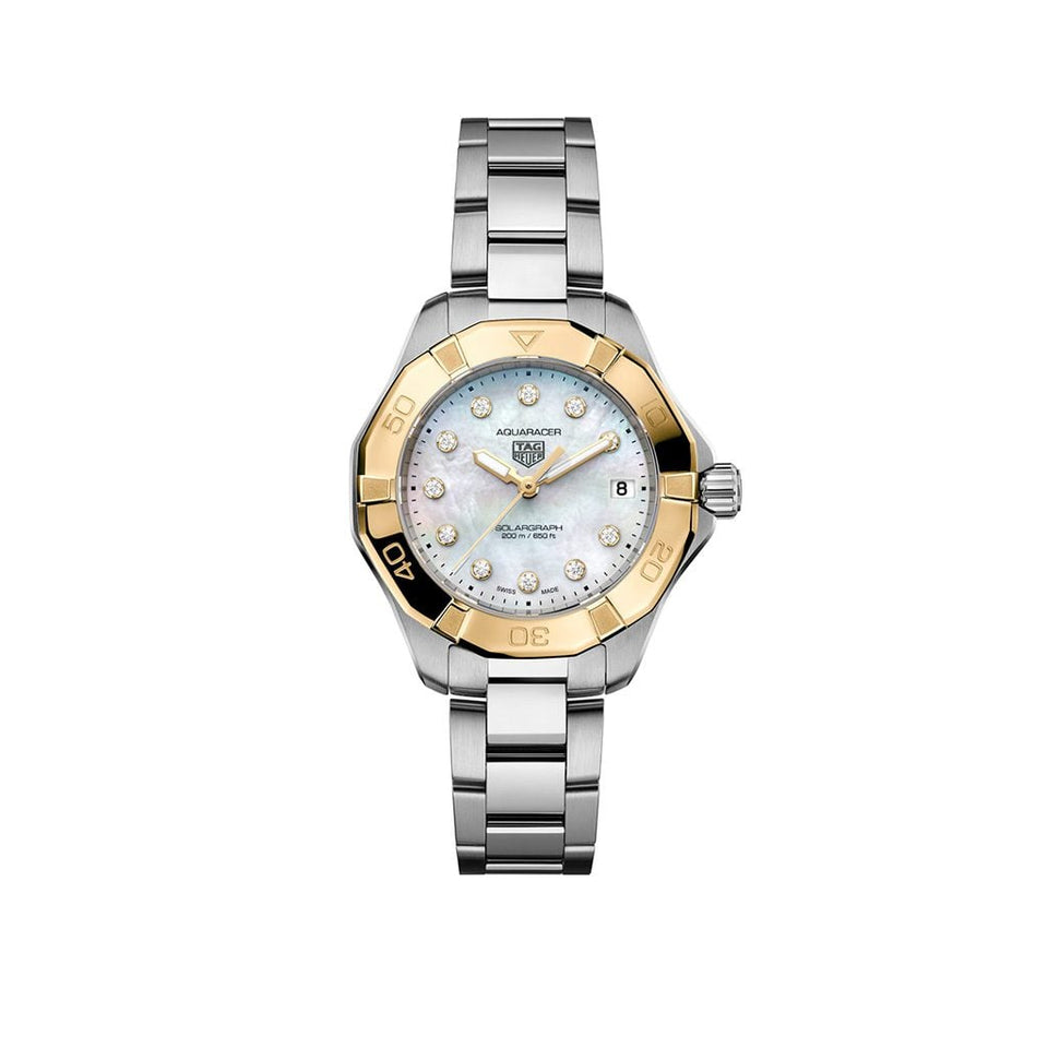 TAG Heuer Aquaracer Professional 200 Solargraph 34mm Watch at David M Robinson