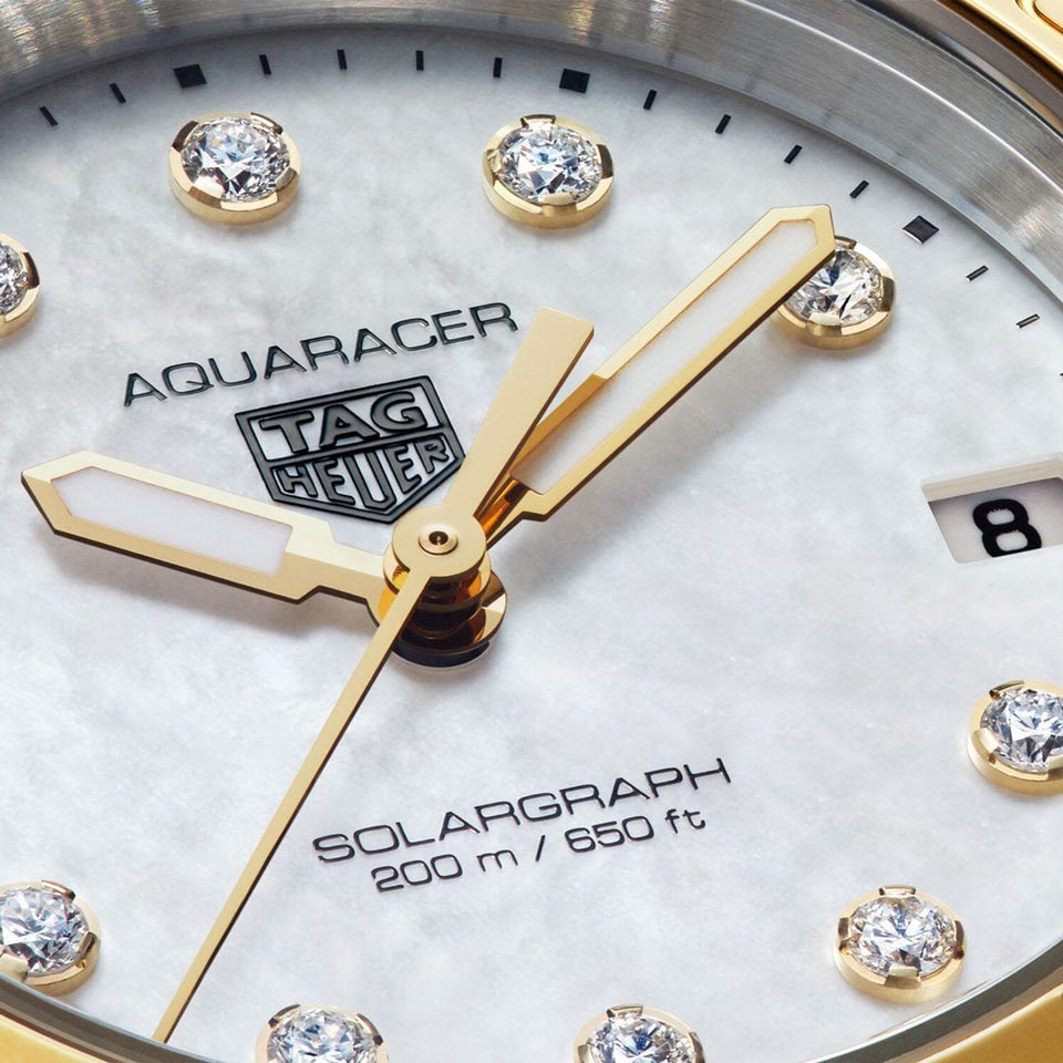 TAG Heuer Aquaracer Professional 200 Solargraph 34mm Watch at David M Robinson