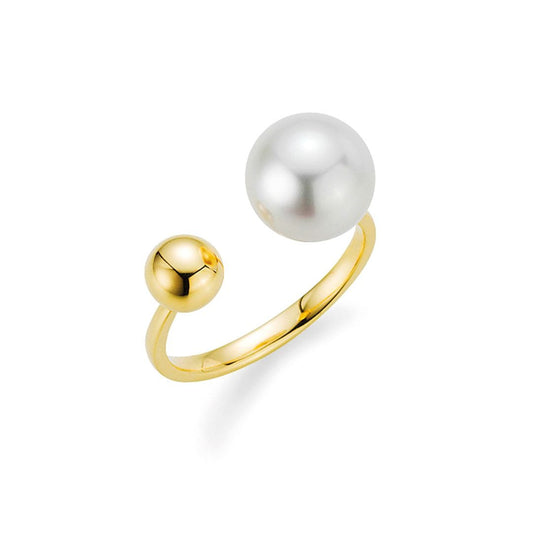 Shop Yellow Gold Pearl Ring at DMR