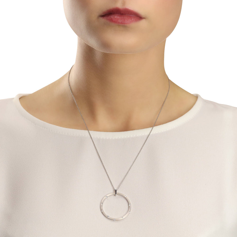 Cloud Nine White Gold Large Diamond Necklace