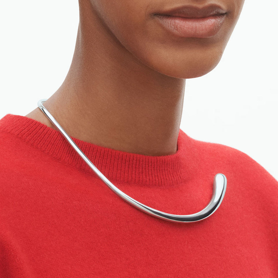 Georg Jensen Mercy Sterling Silver Neck Ring at David M Robinson