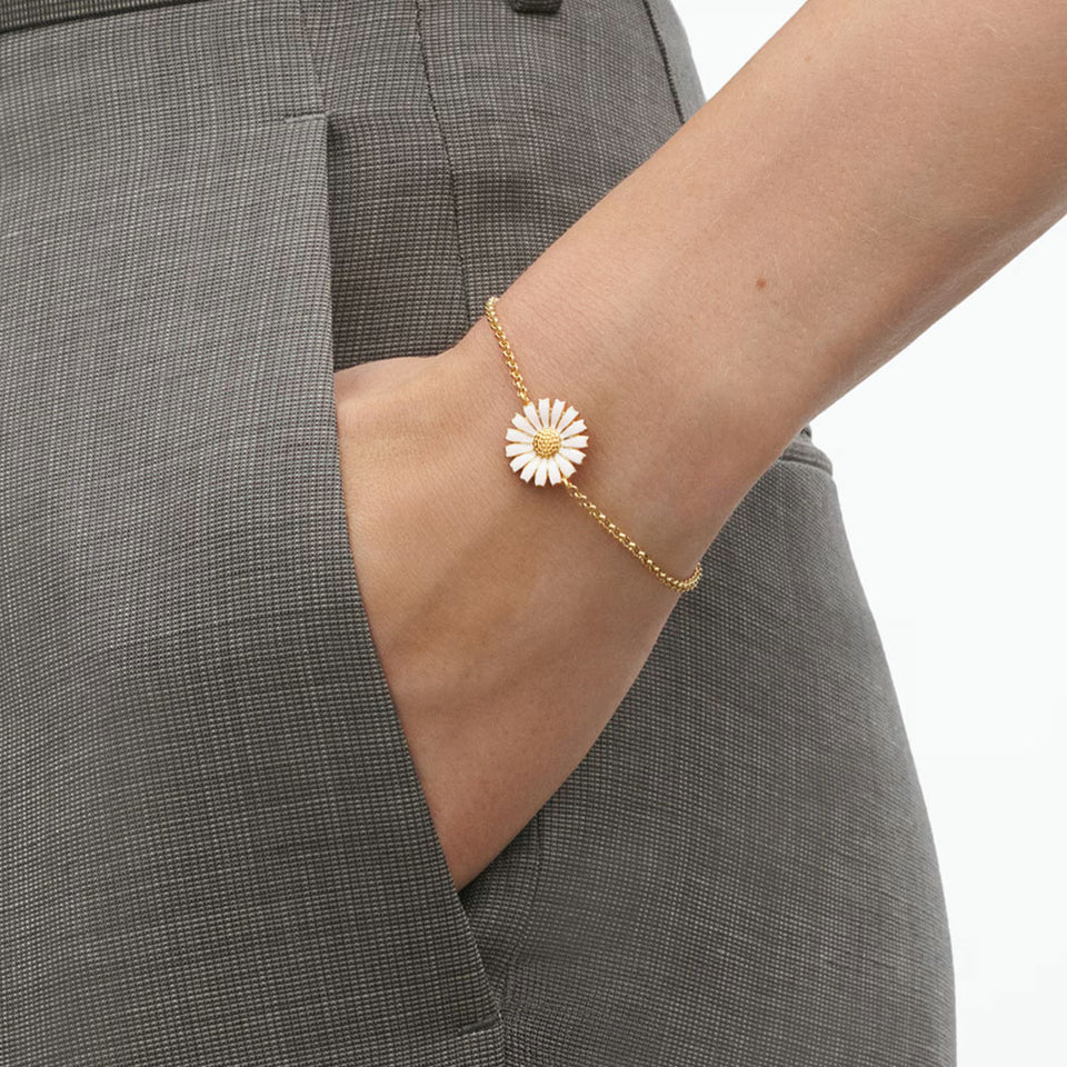 Gold Plated Sterling Silver Daisy Bracelet at David M Robinson