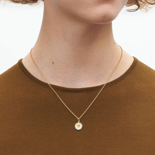 Gold Plated Sterling Silver Daisy Pendant at David M Robinson