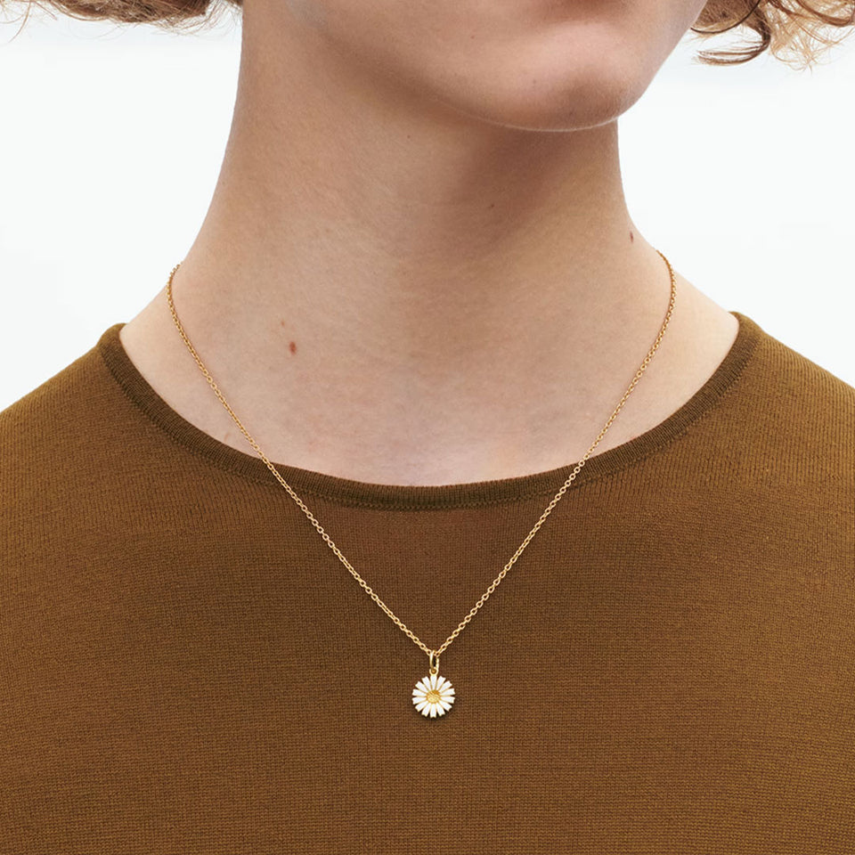 Gold Plated Sterling Silver Daisy Pendant at David M Robinson