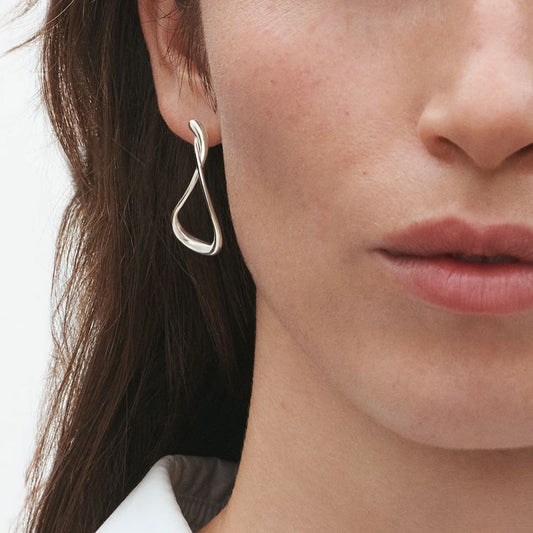 Georg Jensen Mercy Sterling Silver Earhoops at David M Robinson
