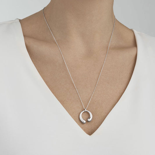 Georg Jensen Mercy Medium Sterling Silver Pendant at David M Robinson