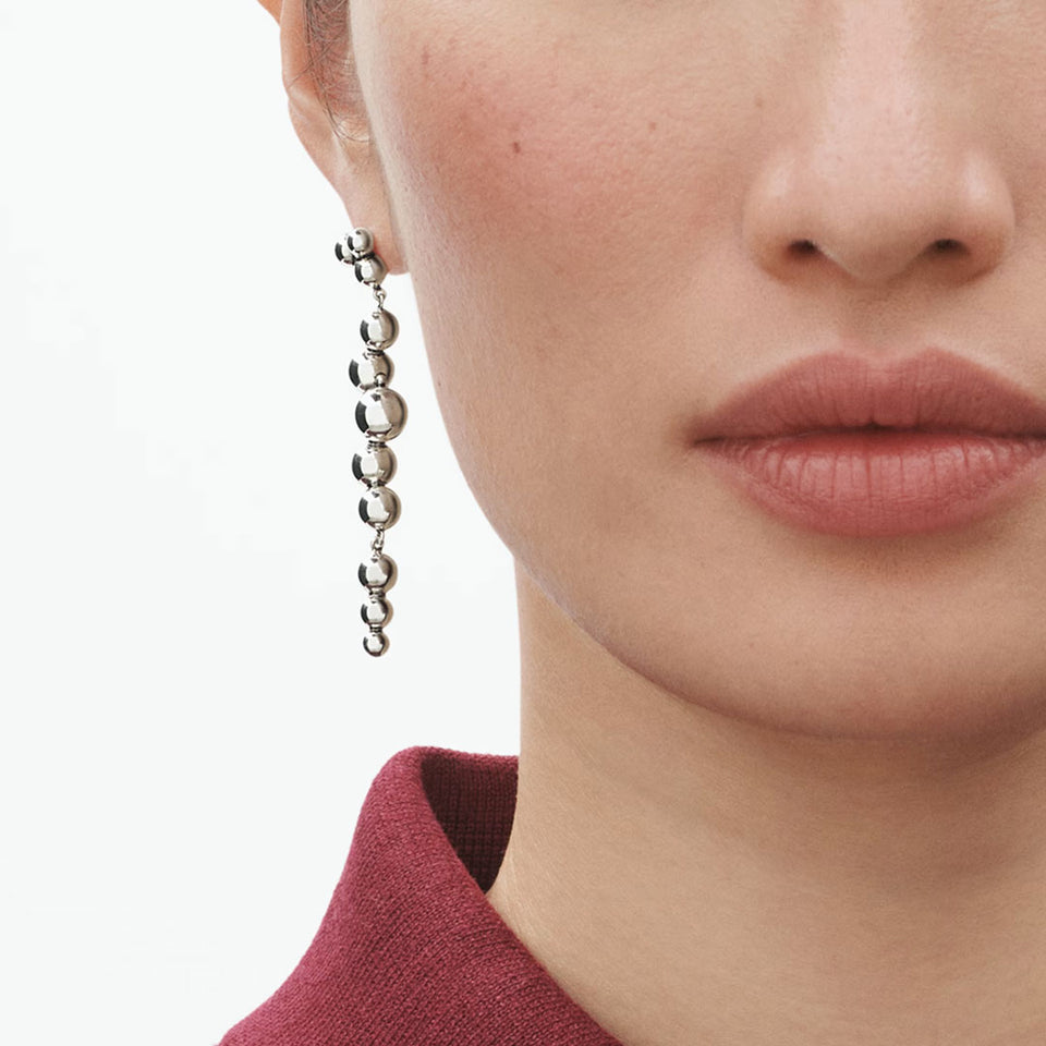 Georg Jensen Moonlight Grapes Sterling Sliver Drop Earrings at David M Robinson