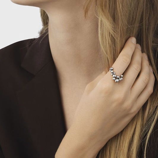 Georg Jensen Moonlight Grapes Sterling Silver Ring at David M Robinson