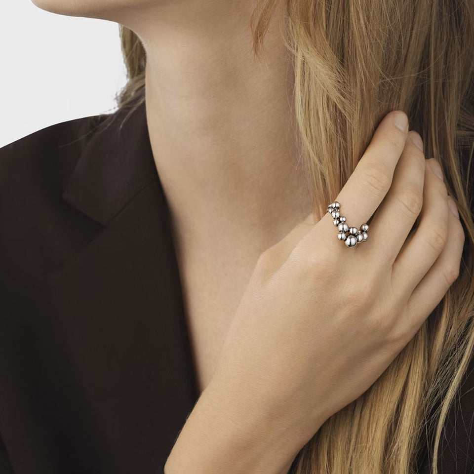 Georg Jensen Moonlight Grapes Sterling Silver Ring at David M Robinson