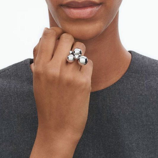 Georg Jensen Moonlight Grapes Sterling Silver Ring at David M Robinson