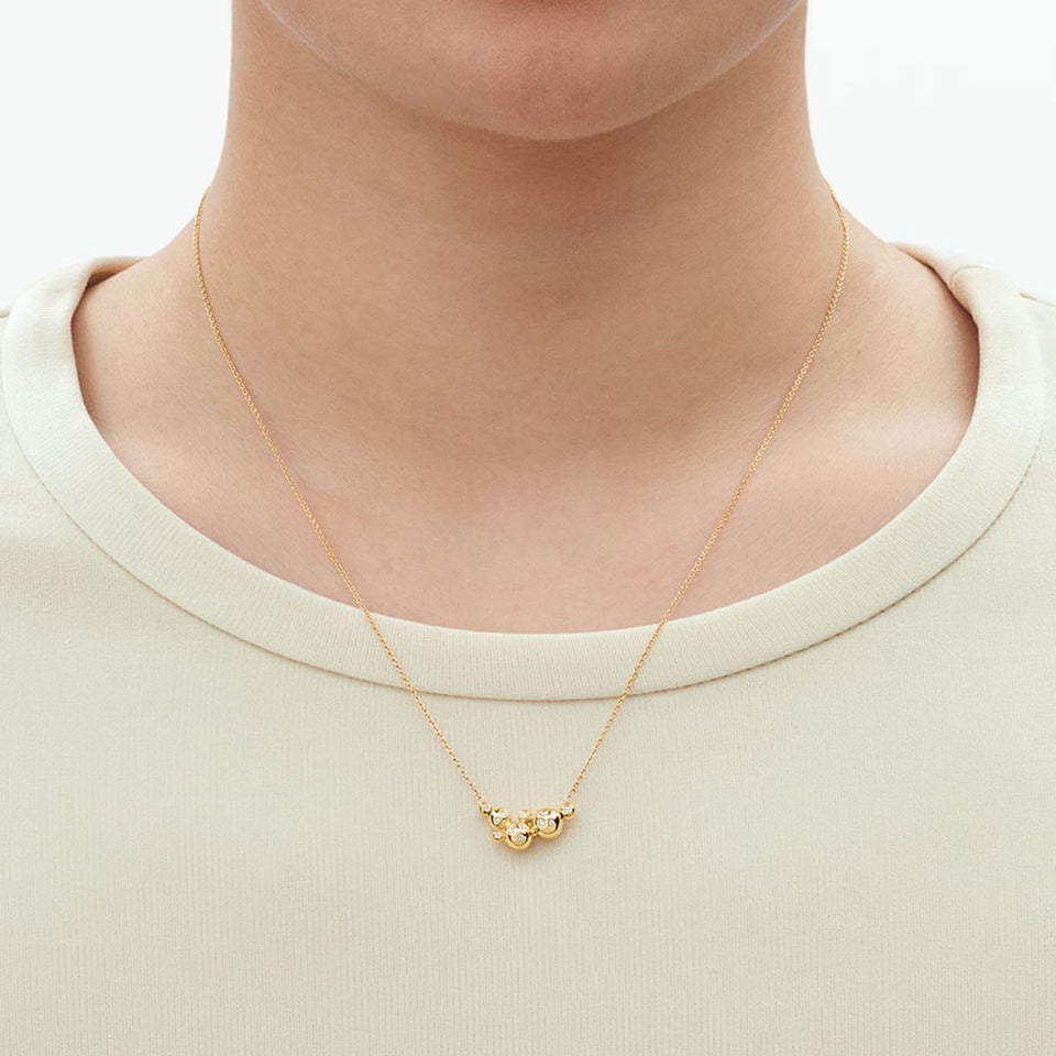Georg Jensen Moonlight Grapes 18ct Yellow Gold and Diamond Pendant at David M Robinson