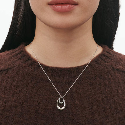 Georg Jensen Offspring Sterling Silver and Diamond Pendant at David M Robinson
