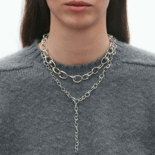 Georg Jensen Offspring Silver Link Necklace at David M Robinson
