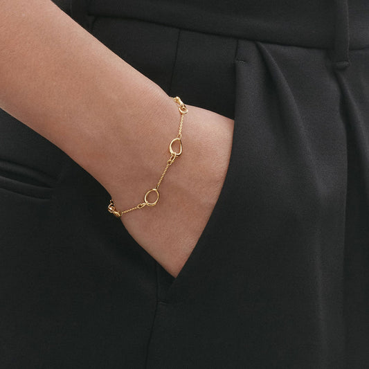 Georg Jensen Offspring 18ct Yellow Gold Bracelet at David M Robinson