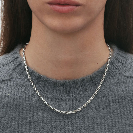 Georg Jensen Reflect Silver Link Necklace at David M Robinson