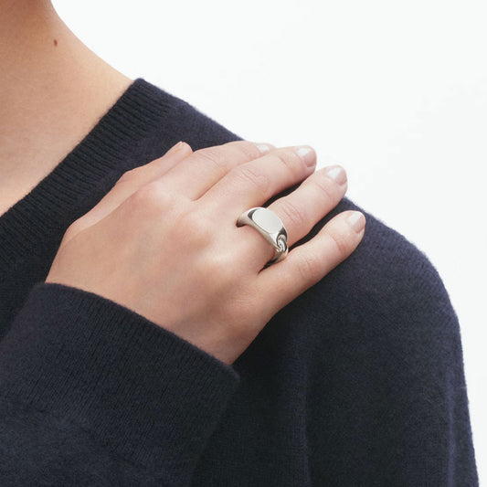 Georg Jensen Reflect Sterling Silver Signet Ring at David M Robinson
