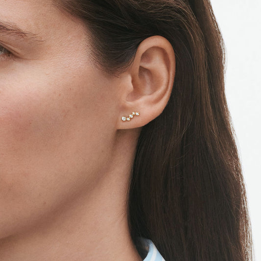 Signature Diamonds 18ct Yellow Gold Stud Earrings at David M Robinson