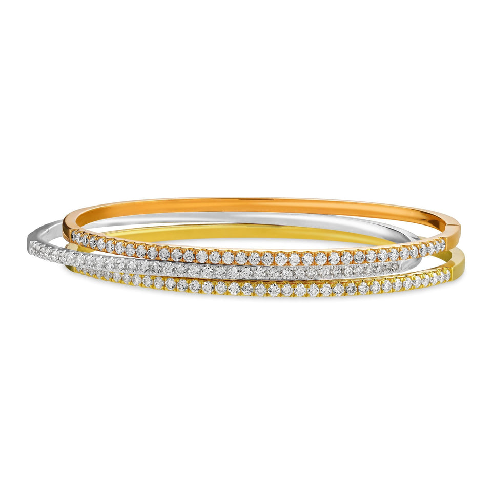 Love Lines Rose Gold Diamond Stacking Bangle