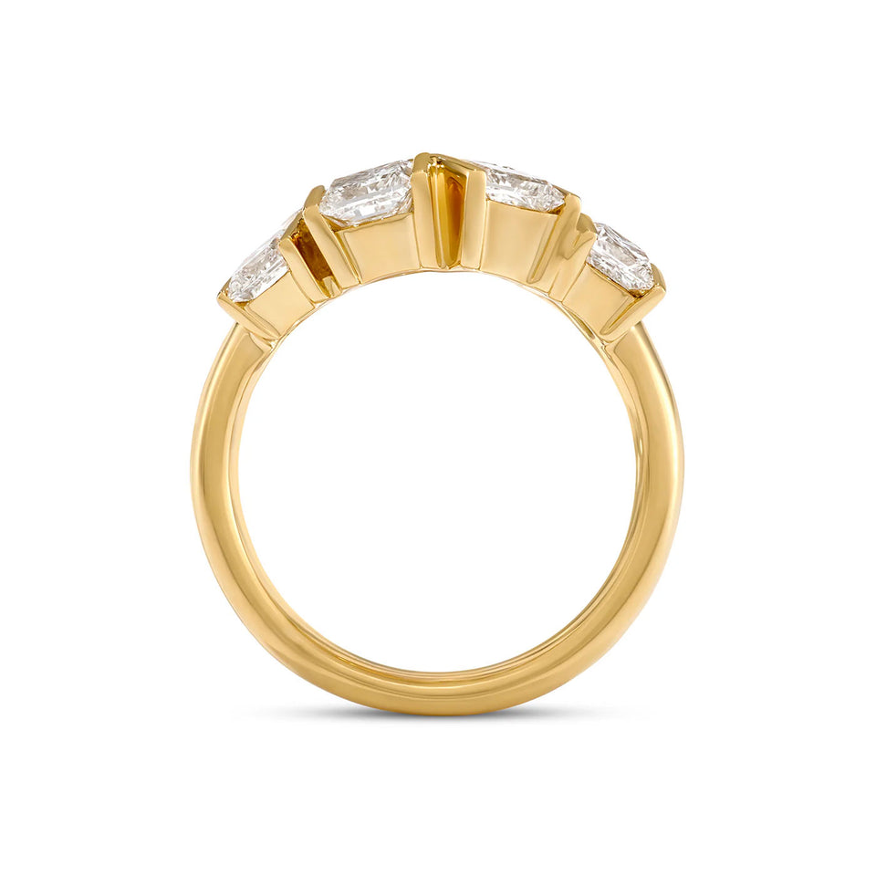 Hopscotch 18ct Yellow Gold Princess Cut Diamond Ring at David M Robinson