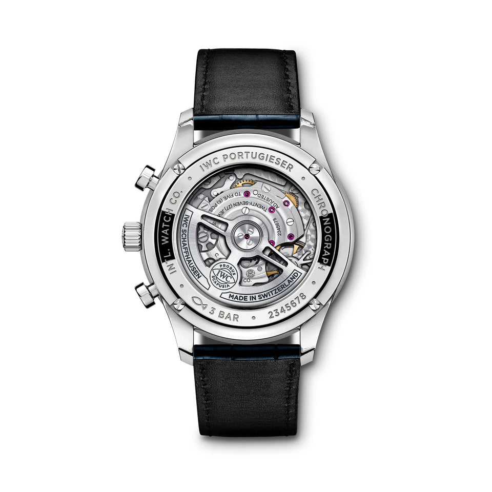 IWC Schaffhausen Portugieser Steel Chronograph 41mm Watch at David M Robinson