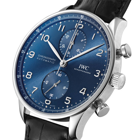 IWC Schaffhausen Portugieser Steel Chronograph 41mm Watch at David M Robinson