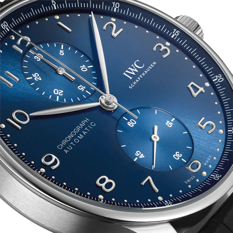 IWC Schaffhausen Portugieser Steel Chronograph 41mm Watch at David M Robinson