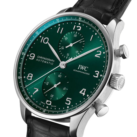 IWC Schaffhausen Portugieser Steel Chronograph 41mm Watch at David M Robinson