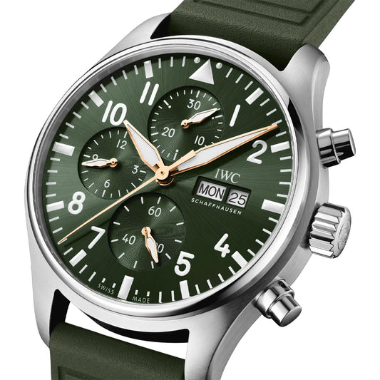 IWC Schaffhausen Pilot's Watch Chronograph IW378008 at David M Robinson