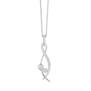 Lunar White Gold Diamond Necklace