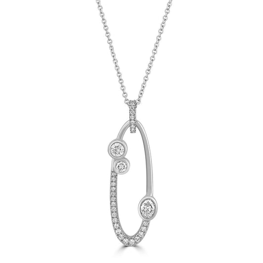 DMR Lunar White Gold Diamond Large Pendant