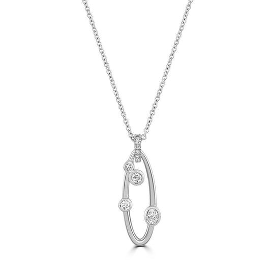 DMR Lunar White Gold Diamond Small Pendant