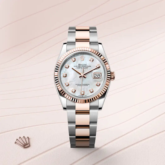 rolex Datejust 36 in Everose Rolesor - combination of Oystersteel and Everose gold, m126231-0022 - david m robinson