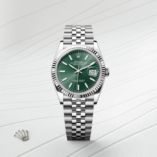 rolex Datejust 36 in White Rolesor - combination of Oystersteel and white gold, m126234-0051 - david m robinson