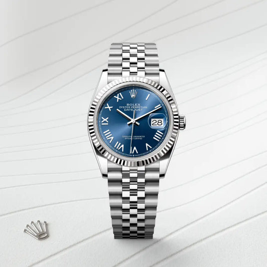 rolex Datejust 36 in White Rolesor - combination of Oystersteel and white gold, m126234-0069 - david m robinson